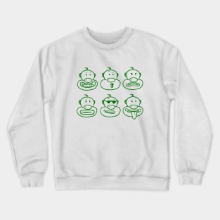 Crazy Emoticons Crewneck Sweatshirt